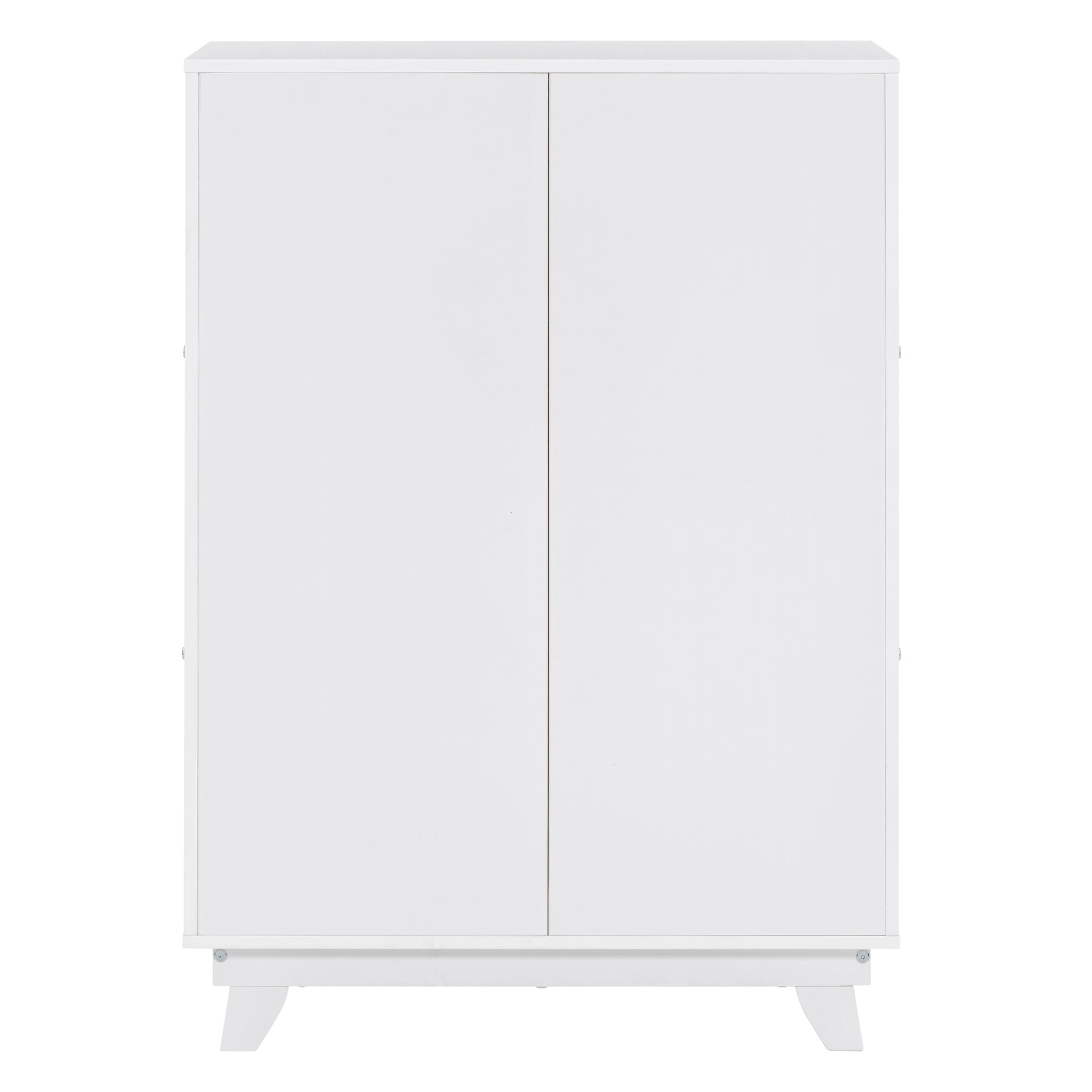 Wooden Wardrobe Cabinet With Hanging Rod, Storage Armoires With Doors ,White White Solid Wood