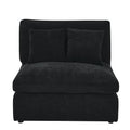 6 Seats Modular L Shaped Sectional Sofa With Ottoman,10 Pillows, Oversized Upholstered Couch W Removabled Down Filled Seat Cushion For Living Room, Chenille Black Black Chenille Wood Primary Living