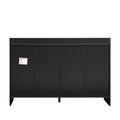 Chest Of Drawers Black Dresser6 Drawer Chest With Wide Storage, Modern Contemporary 6 Drawer Cabinet, Dresser For Bedroom Living Room Hallway Black Mdf