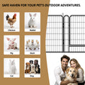 16 Panels Heavy Duty Metal Playpen With Door,39.37
