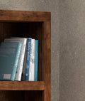 Sausalito 79 Inch High Bookcase, No Assembly Required, Whiskey Finish 7 Brown Brown Standard Horizontal Office Closed Back Wood Rustic,Transitional Alder Wood