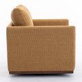 Mid Century Modern Swivel Accent Chair Armchair For Living Room, Bedroom, Guest Room, Office, Mustard Yellow 1 Mustard Yellow Linen