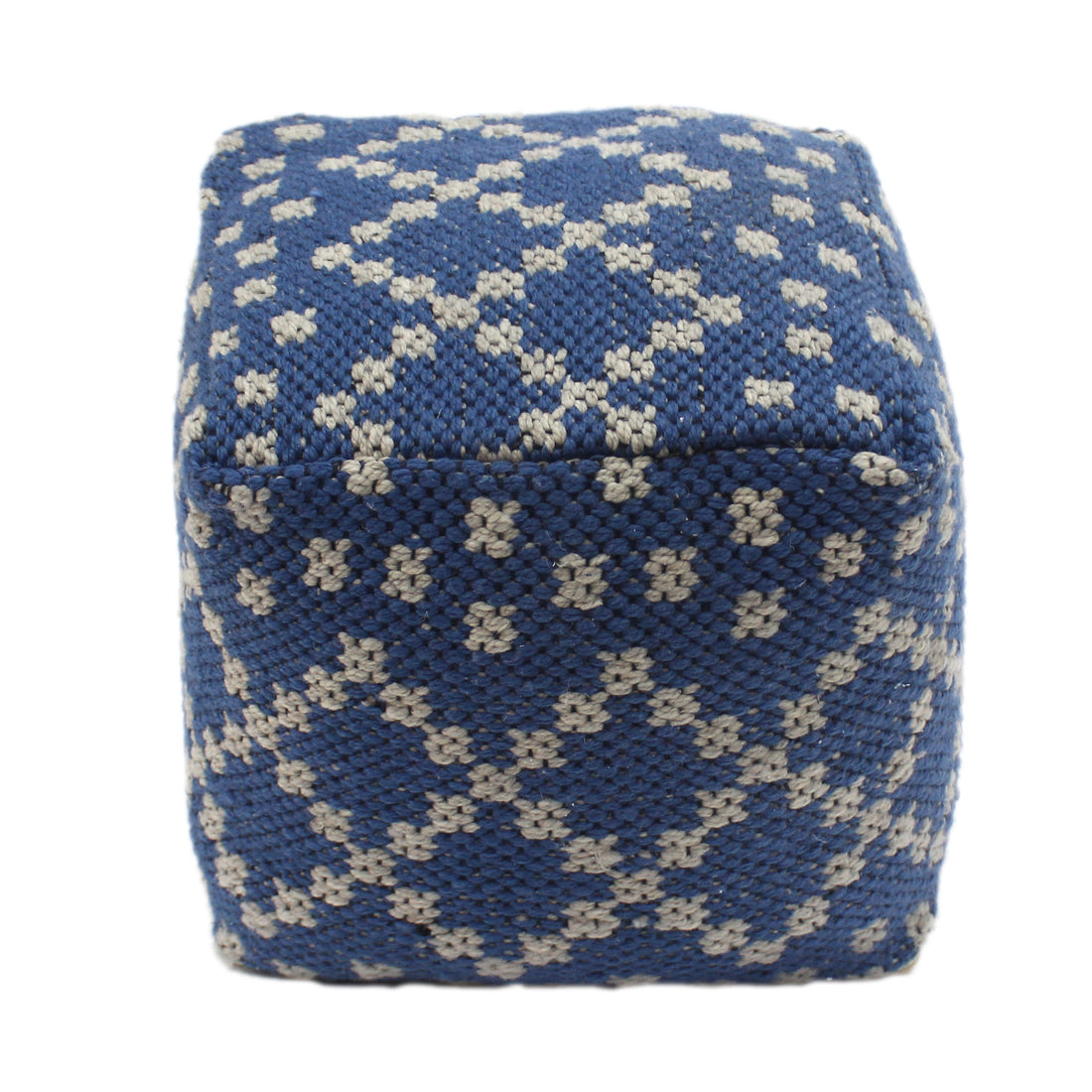 Sky Outdoor Square Pouf, Blue Blue Waterproof Fabric