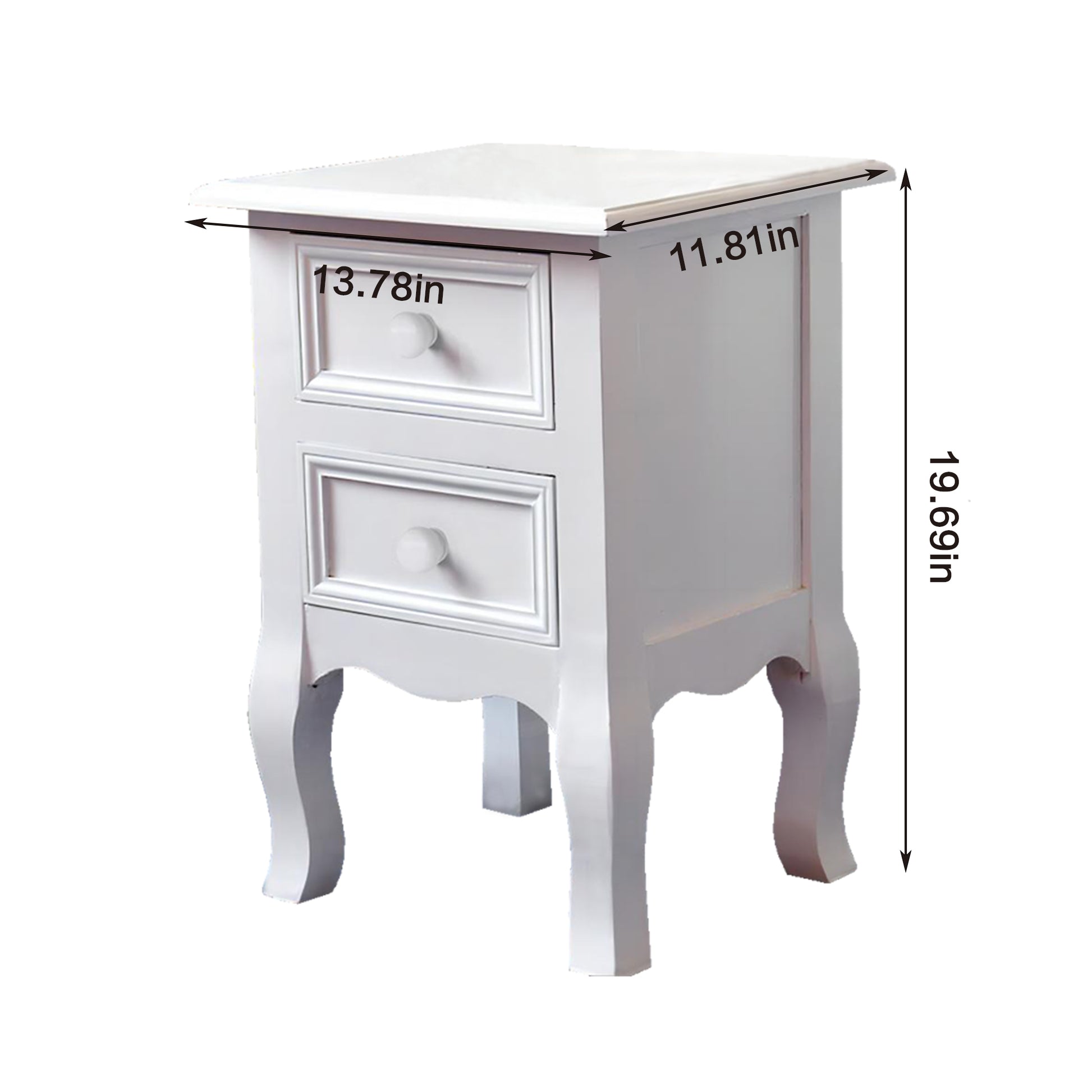 2 Pcs Of Nightstand Drawer Organizer Storage Cabinet Bedside Table Bedroom Furniture Woode Nordic White Bedside Table Solid Wood White White Solid Wood Mdf
