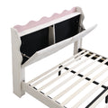 Full Size Upholstery Platform Bed Frame With Led Light Strips,Headboard Storage Space And Two Usb Charging Deisgn,Beige Beige Upholstered