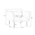 Oversized Living Room Accent Velveta Armchair Upholstered Single Sofa Chair, Comfy Fabric Armchair With Metal Leg For Bedroom Living Room Apartment, Beige Beige Velvet