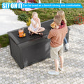 260 Gallon Deck Box, Waterproof Resin Large Outdoor Storgae Box For Patio Furniture, Patio Cushions, Gardening Tools, Pool And Sports Supplies, Lockable Black No Complete Patio Set Black Water Resistant Frame Garden & Outdoor Classic Complete Patio Sets