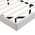 Full Size Upholstery Platform Bed Frame With Led Light Strips,Headboard Storage Space And Two Usb Charging Deisgn,Beige Beige Upholstered