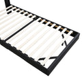Twin Size Upholstery Platform Bed Frame With Led Light Strips,Headboard Storage Space And Two Usb Charging Deisgn,Black Black Upholstered