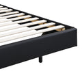 Twin Size Upholstery Platform Bed Frame With Led Light Strips,Headboard Storage Space And Two Usb Charging Deisgn,Black Black Upholstered