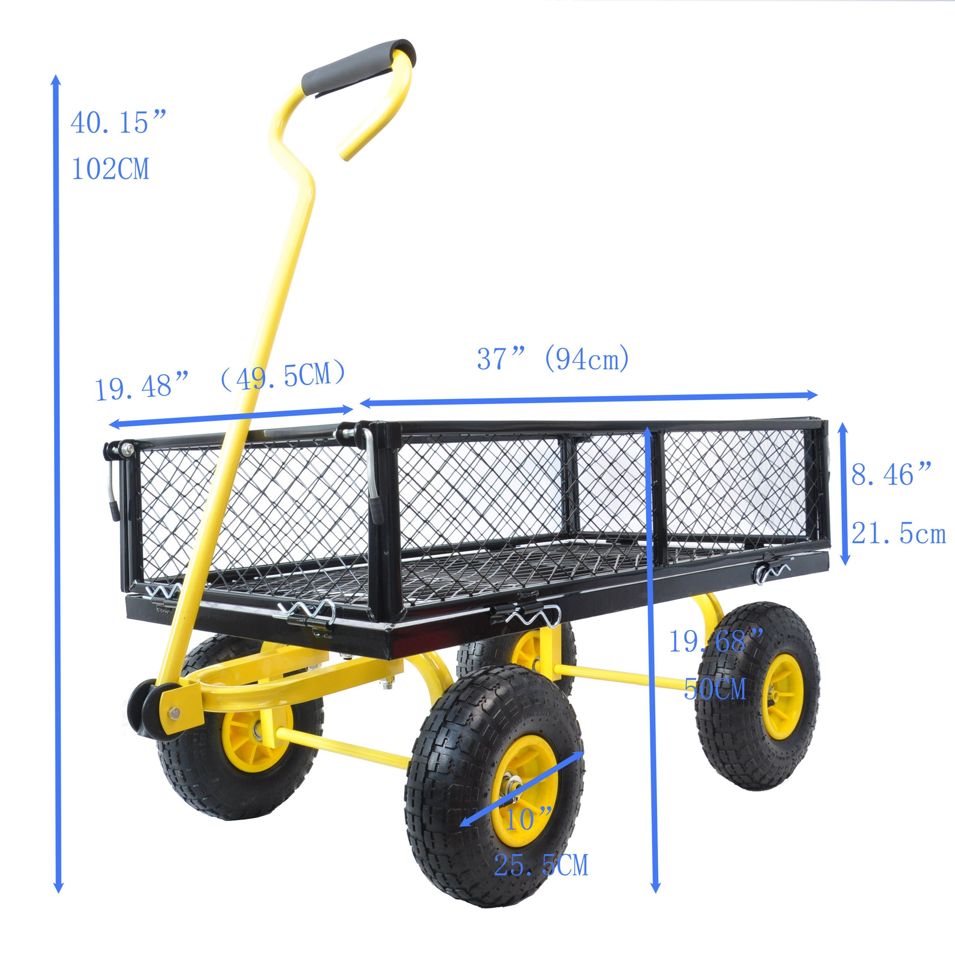 Wagon Cart Garden Cart Trucks Make It Easier To Transport Firewood Black Metal