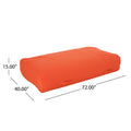 Kasper Water Resistant 6'X3' Lounger Bean Bag, Coral Coral Waterproof Fabric