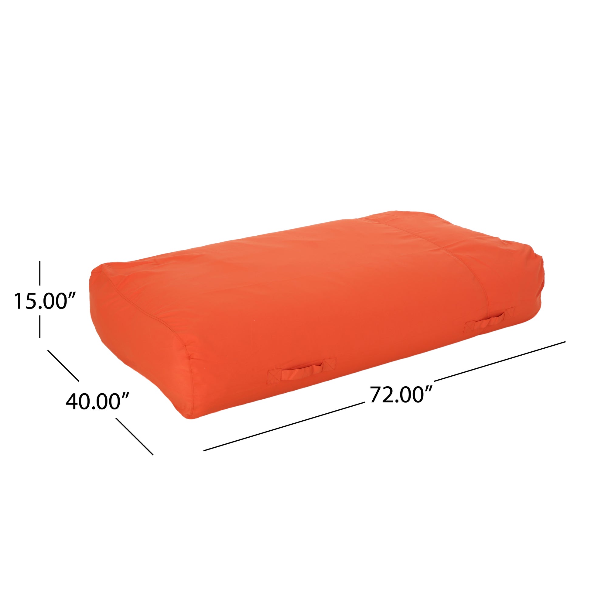 Kasper Water Resistant 6'X3' Lounger Bean Bag, Coral Coral Waterproof Fabric