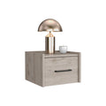 Floating Nightstand, Space Saving Design With Handy Drawer And Surface, Light Gray Light Gray Particle Board Engineered Wood