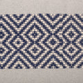 Juniper Rectangular Pouf, Natural, Blue And White White Blue Fabric