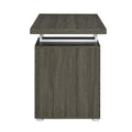 3 Drawer Office Desk In Weathered Grey Finish Grey Drawers Particle Board Mdf