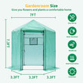 Walk In Greenhouse Hexagonal Upgrade Reinforced Frame Heavy Duty Plastic Greenhouse Reinforced Thickened Waterproof Insulation 6.9*7.5 Ft Green Garden & Outdoor Metal