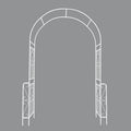 Metal Garden Arch W55'' X H94.5'' Garden Arbor Trellis Climbing Plants Support Rose Arch Outdoor Arch Cream White Cream White Iron