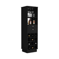 Zircon Bar Cabinet Two Drawers, Black Black Particle Board Particle Board