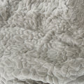 Yasmin 3 Foot Rounded Faux Fur Bean Bag, Grey Pebble Pattern Grey White Faux Fur