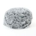 Mahin 5 Foot Rounded Faux Fur Bean Bag, Silver Gray Gray Silver Faux Fur