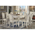 Vendome Counter Height Table, Antique Pearl Finish Dn01515 Antique White Wood