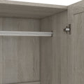 3 Door Shutter Wardrobe With Shelves, Gray Gray Mdf