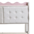 Full Size Upholstery Platform Bed Frame With Led Light Strips,Headboard Storage Space And Two Usb Charging Deisgn,Beige Beige Upholstered