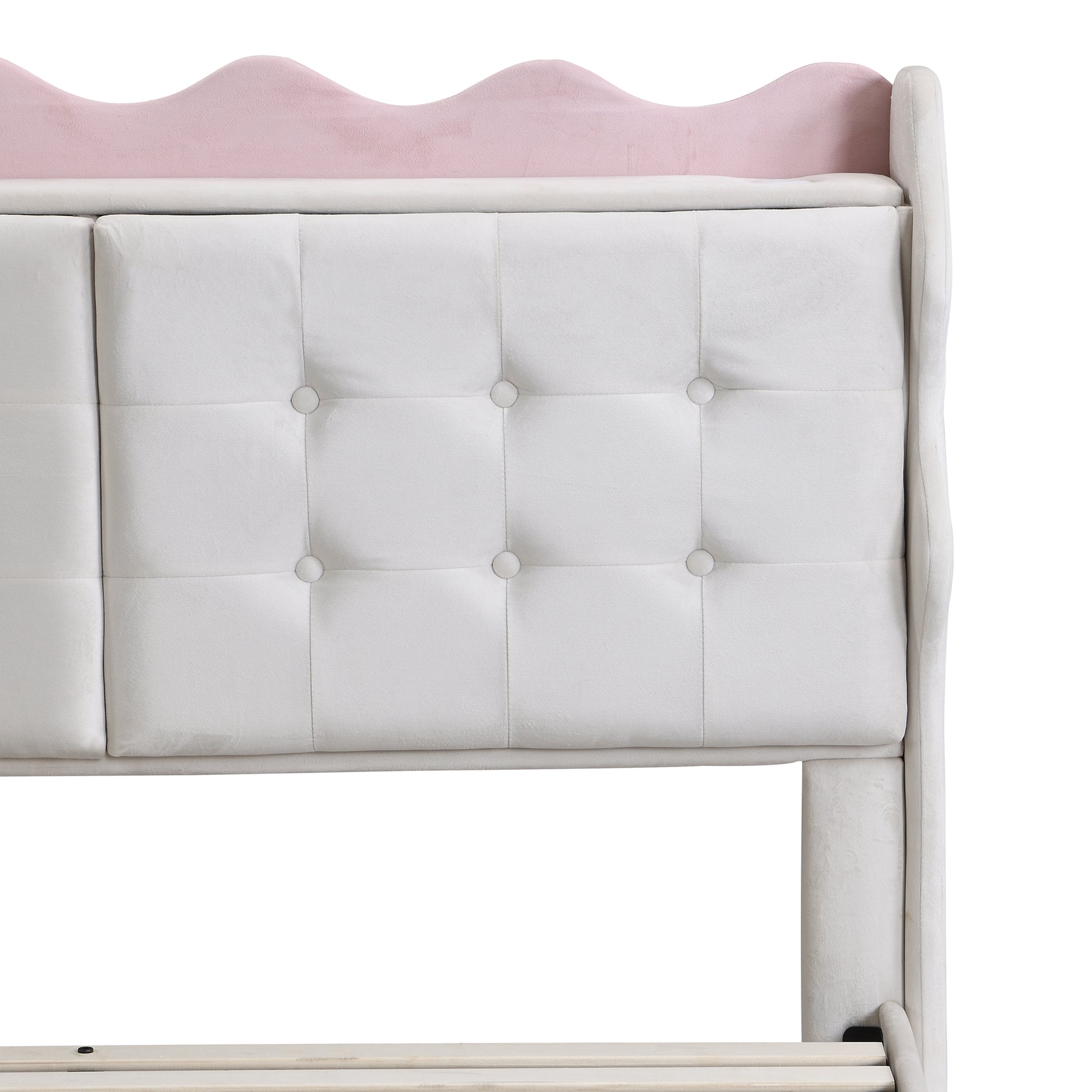 Full Size Upholstery Platform Bed Frame With Led Light Strips,Headboard Storage Space And Two Usb Charging Deisgn,Beige Beige Upholstered