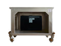 Versailles Fireplace Antique Platinum Finish Ac01314 Antique White Solid Wood Mdf