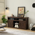 Farmhouse Barn Door Tv Media Stand Modern Entertainment Console For Tv Up To 65