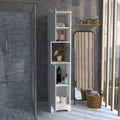 Charlotte Linen Cabinet, 2 Single Door Cabinet, Division, One Shelf White 2 1 Bathroom Freestanding Modern Mdf Engineered Wood