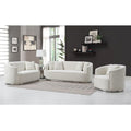 Odette Chair W 1 Pillow, Beige Chenille Lv01919 Beige Chenille
