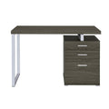 3 Drawer Office Desk In Weathered Grey Finish Grey Drawers Particle Board Mdf