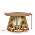 Modern Minimalist Coffee Table, Solid Wood Coffee Table, Nordic Style Coffee Table, Simple Design, Suitable For Both Home And Office. Brown Yellow Solid Wood Mdf