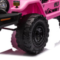 Licensed Toyota Fj Cruiser,12V Kids Ride On Car 2.4G W Parents Remote Control,Electric Car For Kids,Three Speed Adjustable,Power Display, Usb,Mp3 ,Bluetooth,Led Light,Three Point Safety Belt Pink Plastic