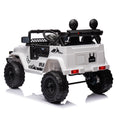 Licensed Toyota Fj Cruiser,12V Kids Ride On Car 2.4G W Parents Remote Control,Electric Car For Kids,Three Speed Adjustable,Power Display, Usb,Mp3 ,Bluetooth,Led Light,Three Point Safety Belt White Plastic