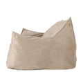 Fila Velveteen 2 Seater Oversized Bean Bag Chair With Armrests, Taupe Taupe Velvet