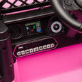 Licensed Toyota Fj Cruiser,12V Kids Ride On Car 2.4G W Parents Remote Control,Electric Car For Kids,Three Speed Adjustable,Power Display, Usb,Mp3 ,Bluetooth,Led Light,Three Point Safety Belt Pink Plastic