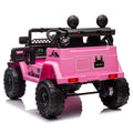 Licensed Toyota Fj Cruiser,12V Kids Ride On Car 2.4G W Parents Remote Control,Electric Car For Kids,Three Speed Adjustable,Power Display, Usb,Mp3 ,Bluetooth,Led Light,Three Point Safety Belt Pink Plastic