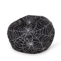 Spiderweb 3 Foot Holloween Bean Bag, Black And White Black White Fabric