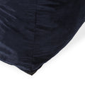 Allea Velveteen Bean Bag Chair With Armrests, Midnight Blue Dark Blue Velvet