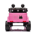 Licensed Toyota Fj Cruiser,12V Kids Ride On Car 2.4G W Parents Remote Control,Electric Car For Kids,Three Speed Adjustable,Power Display, Usb,Mp3 ,Bluetooth,Led Light,Three Point Safety Belt Pink Plastic