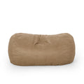 Potrero 6.5 Foot Microfiber Cylindrical Bean Bag, Beige Beige Microfiber