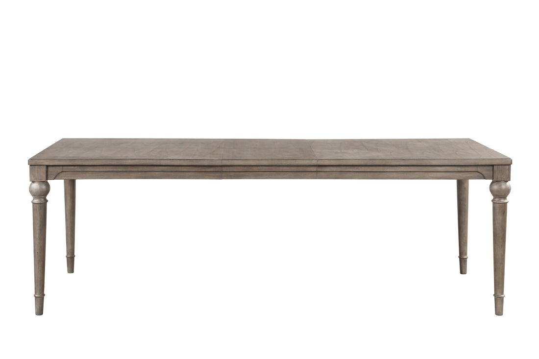 Middleton 72 Inch Dining Table, Extends To 90 Inches, Vintage Hazel Finish Greige Seats 8 Gray Dining Room European,Modern,Transitional Freestanding Poplar Rectangular Kitchen & Dining Tables Rectangular Wood