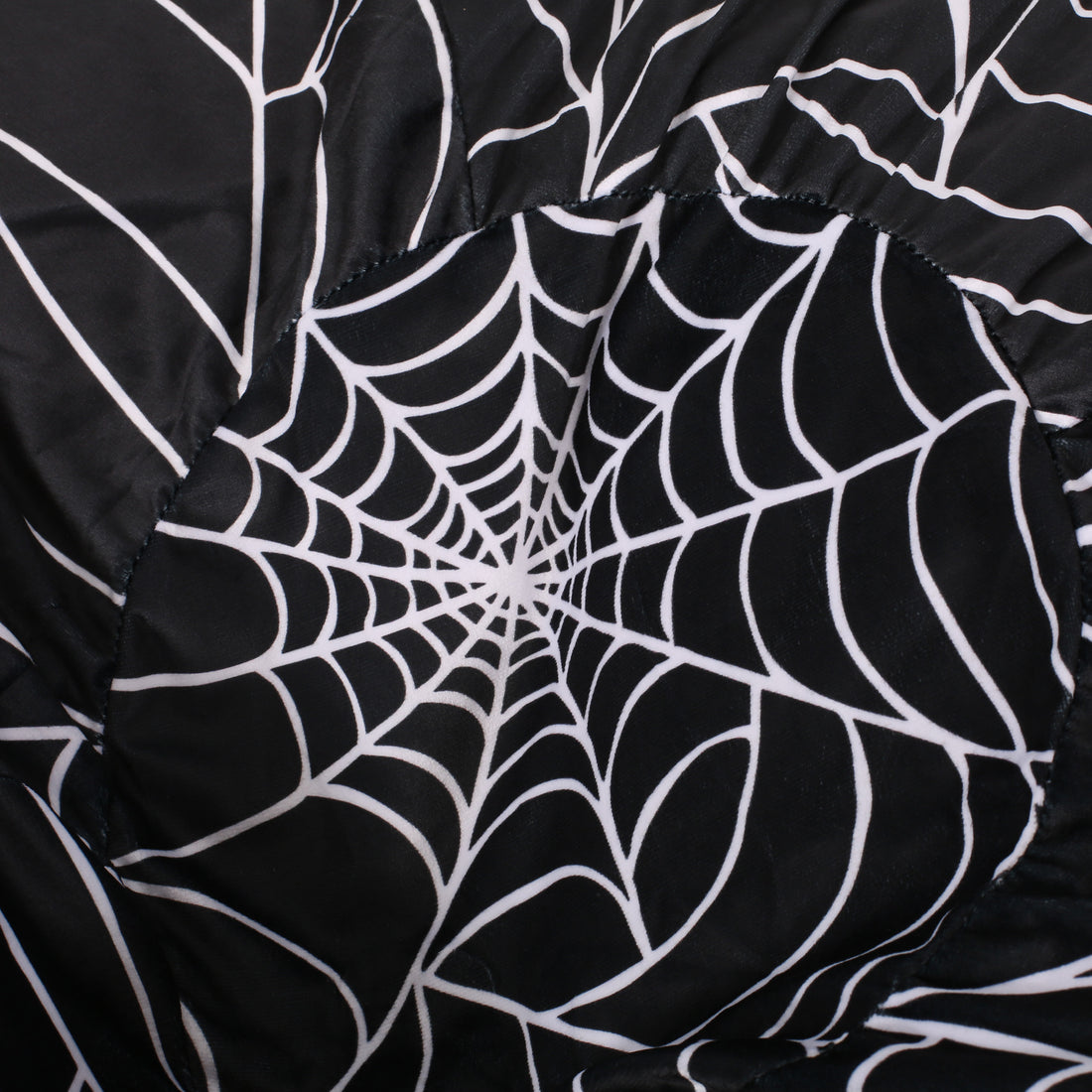 Spiderweb 3 Foot Holloween Bean Bag, Black And White Black White Fabric