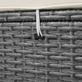 Patio 5 Piece Round Rattan Sectional Sofa Set All Weather Pe Wicker Sunbed Daybed With Round Liftable Table And Washable Cushions For Outdoor Backyard Poolside, Beige Yes Deep Seating Beige Water Resistant Frame Water Resistant Cushion Garden & Outdoor