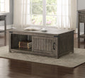 Storehouse 48 Inch Coffee Table, No Assembly Required, Smoked Grey Finish Greige Gray Primary Living Space Farmhouse,Industrial,Rustic Freestanding Rectangular Open Storage Coffee & End Tables Rectangular Wood