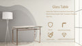 Modern Minimalist Rectangular Glass Dining Table For 4 6 With 0.31
