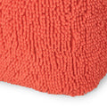 Sunny Square Pouf, Coral Coral Microfiber